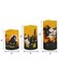 3 Pieces Halloween Flameless Candles with Remote Timer Real Wax Realistic Flickering Battery Operated LED Pillars with Decals Pumpkin Castle Bat Spider Witch for Halloween Party Decorations